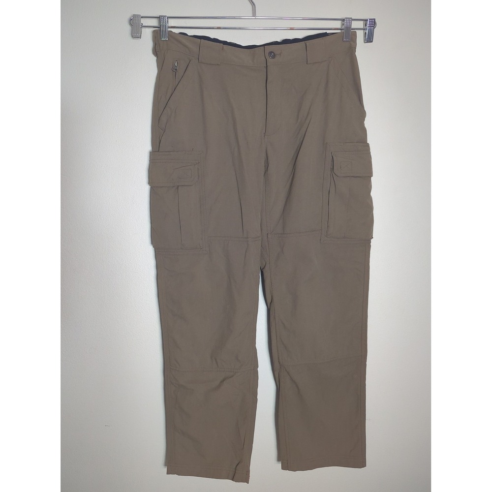 Duluth Trading Co Mens Nylon Cargo Pants Brown Size L x 33 Hiking Work Gorpcore
